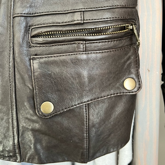 EUC Banana Republic Leather Aviator Jacket - Picture 5 of 11